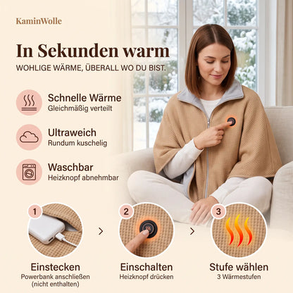 KaminWolle™ Wärmeponcho