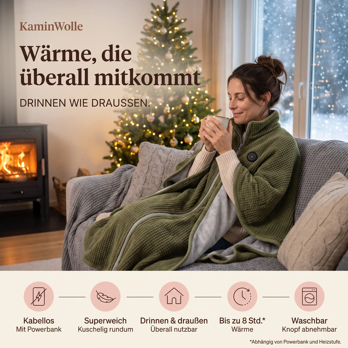 KaminWolle™ Wärmeponcho